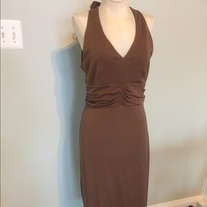 Ann Taylor Brown Halter Dress